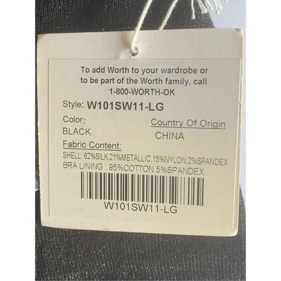 New Worth Halter Top Women’s Large Black Silk Spandex Summer Causal Ladies - Picture 7 of 8